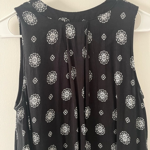Loveriche Retro Boho Black & White Dress Geometric Print Large - Picture 9 of 12